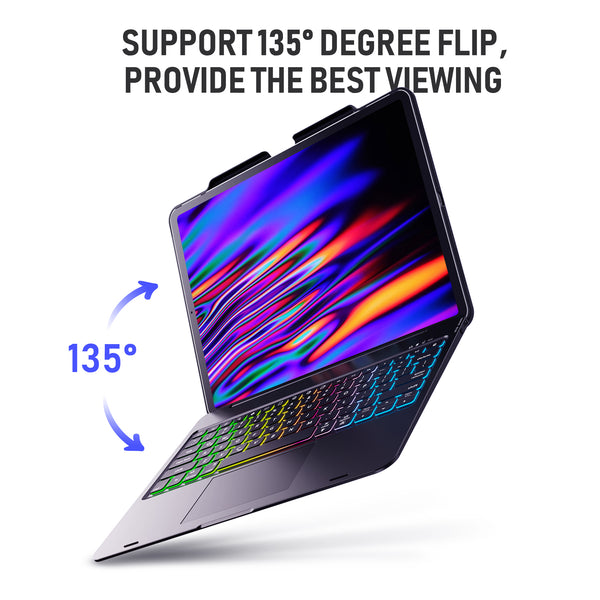 Keyboard Case for iPad Pro 12.9 inch 2018-3rd Gen / 2020-4th Gen – Touchpad Keyboard Compatible with iPad Pro 12.9 – Backlight Protection Wireless Tablet Keyboard - Pencil Holder Included