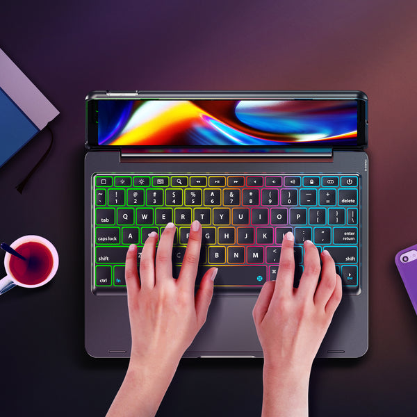 Keyboard Case for iPad 10.2 2019, iPad Air 10.5 2019, iPad Pro 10.5 2017 – Touchpad Keyboard Compatible with iPad 7th Generation/iPad Air 3 – Backlight Keyboard for Tablet – Wireless Tablet Keyboard